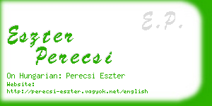 eszter perecsi business card